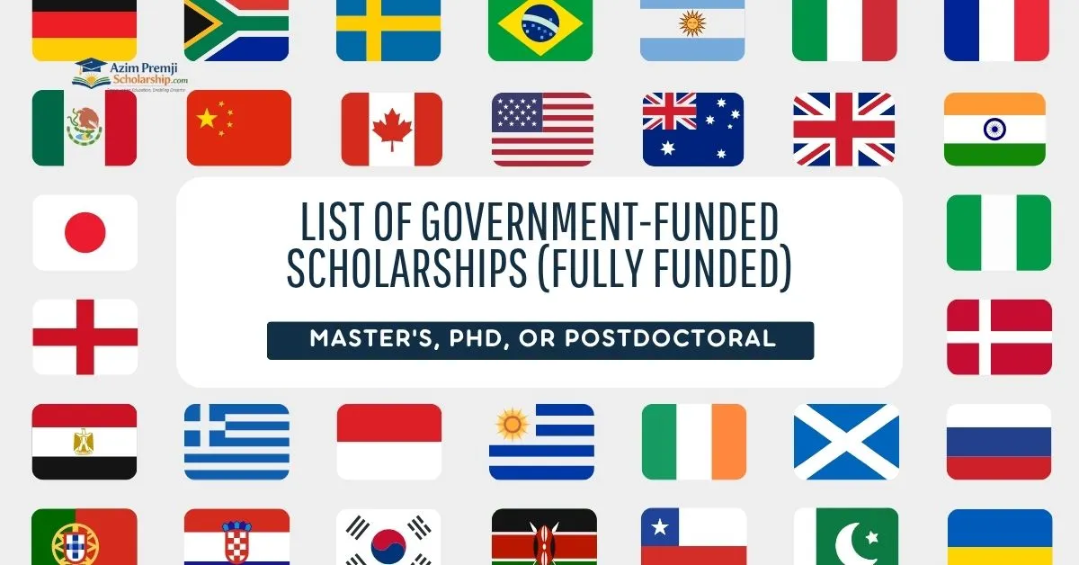 List of Government-Funded Scholarships for 2026 (Fully Funded)